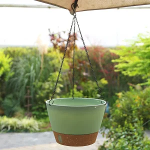Large Flowerpot Circular Plant Pot Succulent Planter Bonsai Potted with Drainage Tray Hanging Plant Flower Pot Home Decor