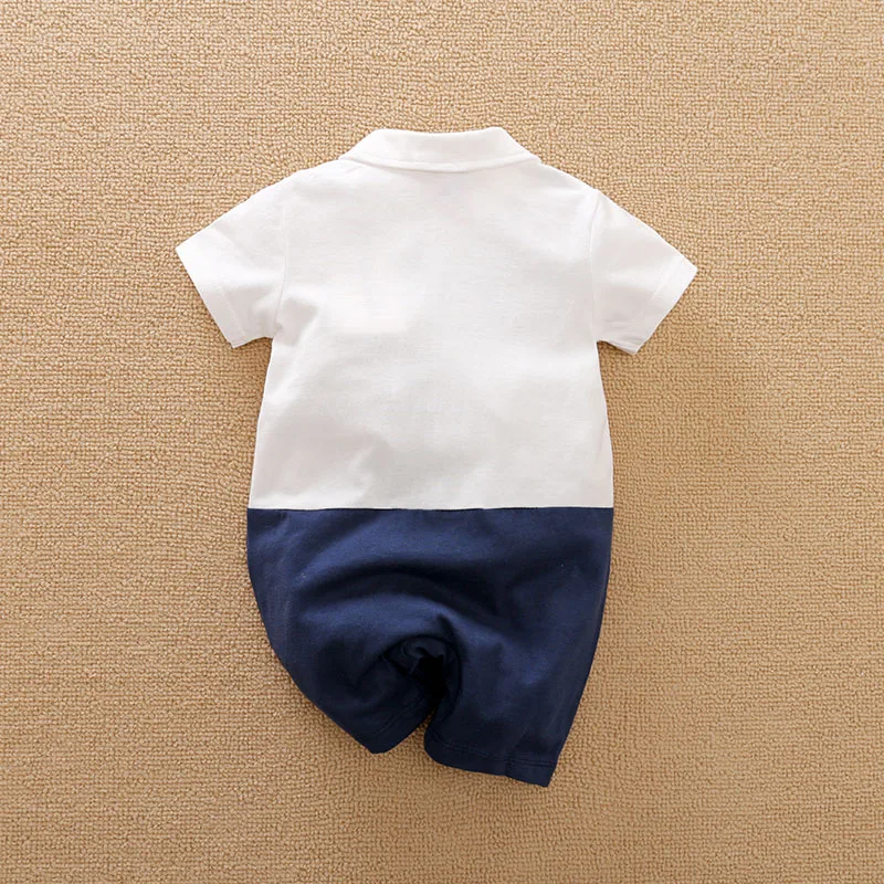 0-18Months Boys and Girls Baby Summer Short-Sleeve Romper Cute Pilot Cosplay Costume 100% Cotton Soft Comfortable 2025 Newborn - Image 2
