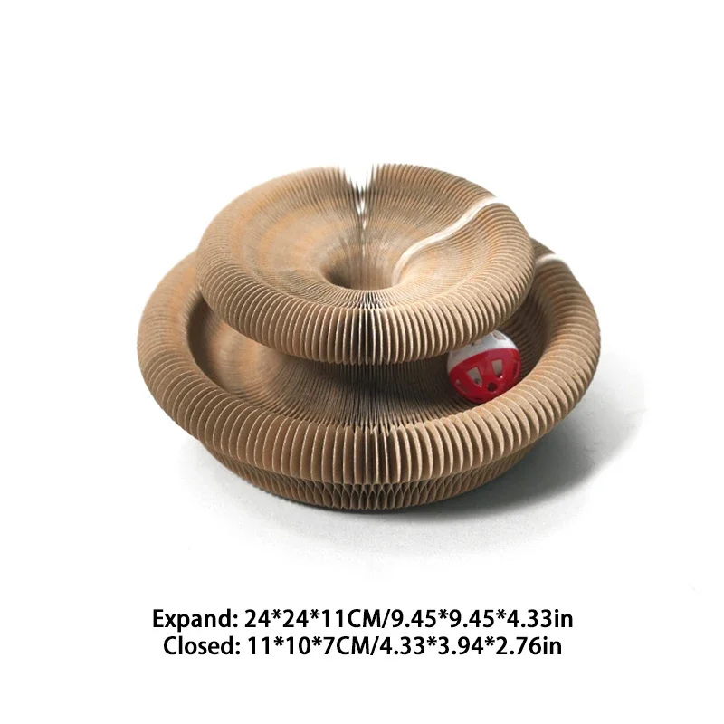 Organ cat scratching board, change cat toys, with bell cat claw grinding cat climbing frame corrugated paper - Image 5