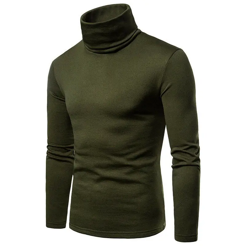 Autumn Winter Mens Turtleneck Sweaters Casual Thermal Long Sleeve Slim Fit Pullovers Stretch Basic Tops Sweatshirt Jumper TShirt - Image 3