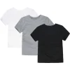 1-14T Classic White Grey Black Cotton Tshirts for Boys Summer Girls Clothes Children Short Sleeve Tops Baby Toddler Basic Tees
