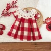 Baby Girl Dress Summer Checkered Cotton Short-Sleeve Girls Dress Cute Fruit Baby Dress Baby Girl Clothes