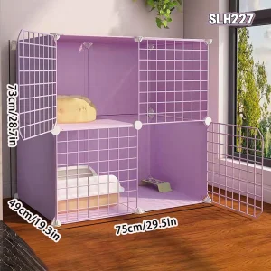 Cat Cage for Home Use, Kitten Villa with Large Free Space, Encrypted Cat House with Two or Three Floors, Small Cat House for Indoor Use