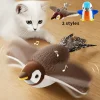 2 Styles Interactive Cat Toy Flapping Bird With Catnip Rechargeable Bird Cat Toys Touch Activated Fluffy Plush Toys For Cats