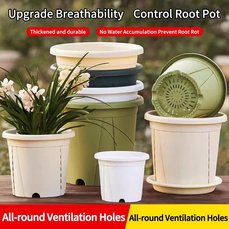 Plastic Butterfly Orchid Pots Water Storage Flowerpot with Holes Bonsai Basin Plant Pot Breathable Hydroponic Plant Container - Image 2