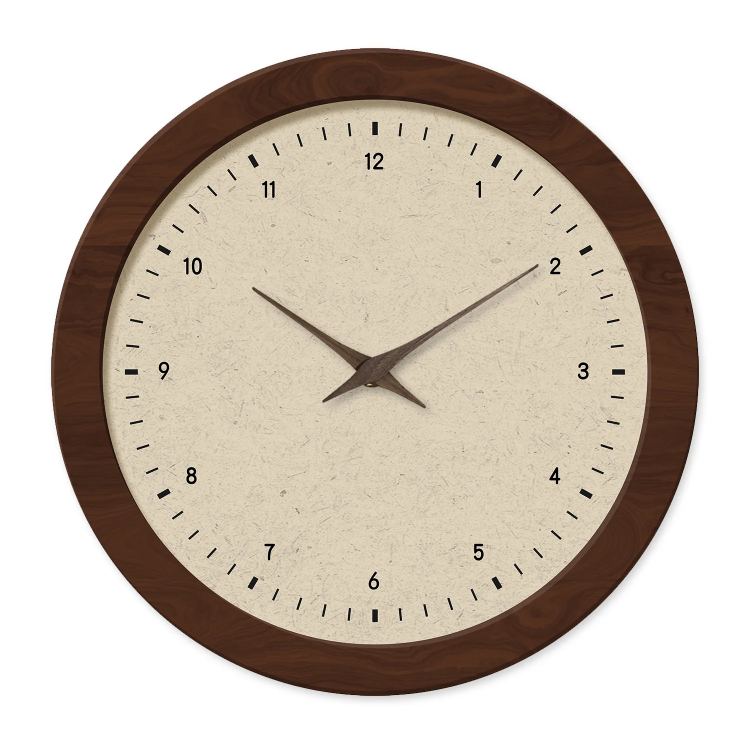 French Ancient Style Crystal Porcelain Round Simple Pattern Wooden Wall Clock Living Room Bedroom Kitchen Home Decoration Wall Clock Silent Quartz Clock Holiday Gift 12 Inches 14 Inches 16inch (Without Battery)