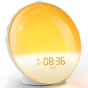 Wake Up Light Alarm Clock Sunrise/Sunset Simulation Digital Clock with Night Light FM Radio Desk Clocks Niditon