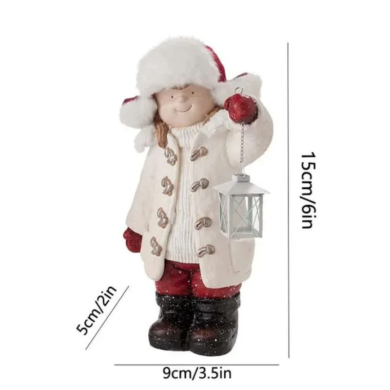 Christmas Children's Lantern Figurines Christmas Children's Lantern Sculpture Figurines Christmas Doll Lantern Decorations - Image 6