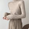 Turtleneck Slim Fit Basic Pullovers Autumn Winter Sweater Fashion Korean Knit Jumper Korean Style Simple Base Layer Tops