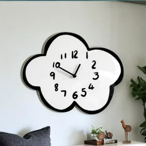 Swaying Cloud Cartoon Mute Clock Living Room Children's Room Swing Wall Clock Home Decoration Modern Simple Clock