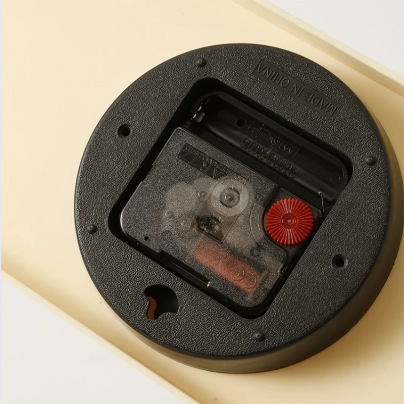 Home Decor Cream Style ABS Wall Clock Living Room Decoration Desktop Silent Wall Clock Vertical Clock - Image 5