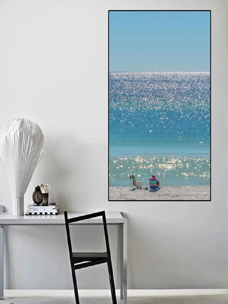 Personalized Beach Ocean Seascape Oil Painting - HD Canvas Print Wall Art Poster for Home Decor - Image 2