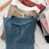 2025 Fashion Hollow Out Women Sweaters Autumn Winter Tops Slim Women Pullover Knitted Sweater Basic Solid Jumper Soft Warm Pull
