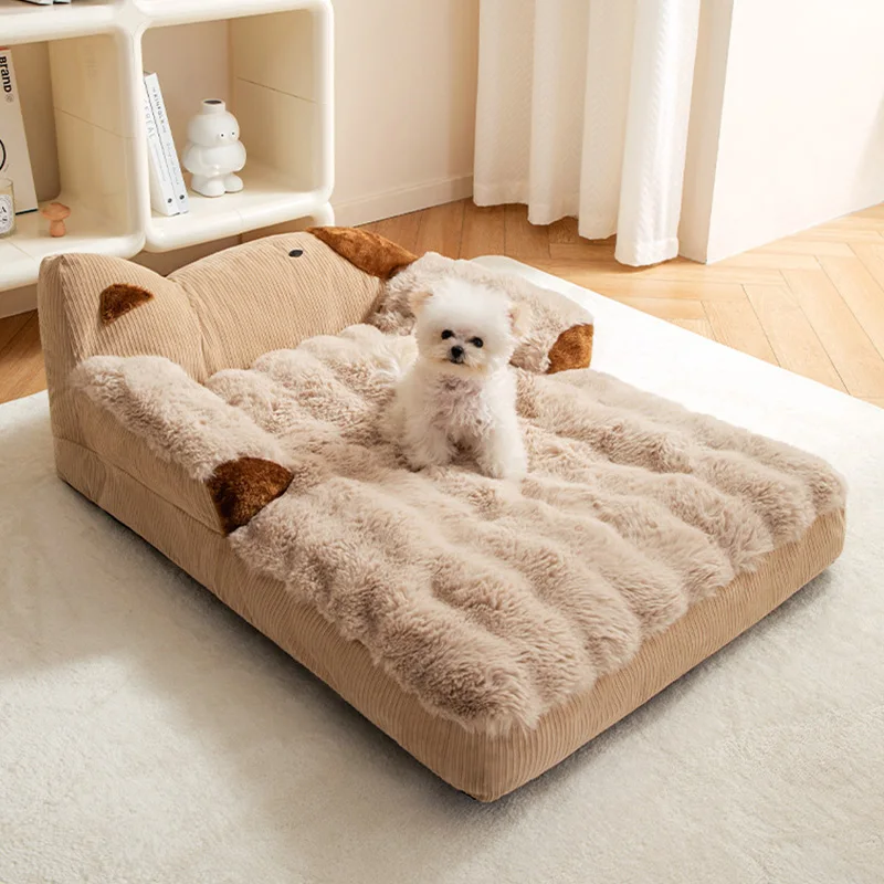 Soft Plush Dog Bed Sofa Winter Warm Pet Sleeping Mat for Small Medium Dogs Cats Removable Puppy Bed Luxury Cozy Cat Sleeping Bed - Image 2