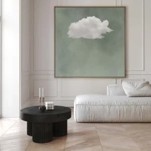 Grass Green Sky Clouds Wall Painting Square Canvas Abstract Art Simple Mural Living Room Decoration Frameless Canvas Painting