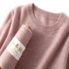 Women's 100% Pure Cashmere Sweater 2025 Fall Winter Crew Neck Long Sleeve Warm Soft Knitted Pullover New Knit Tops Women Clothes