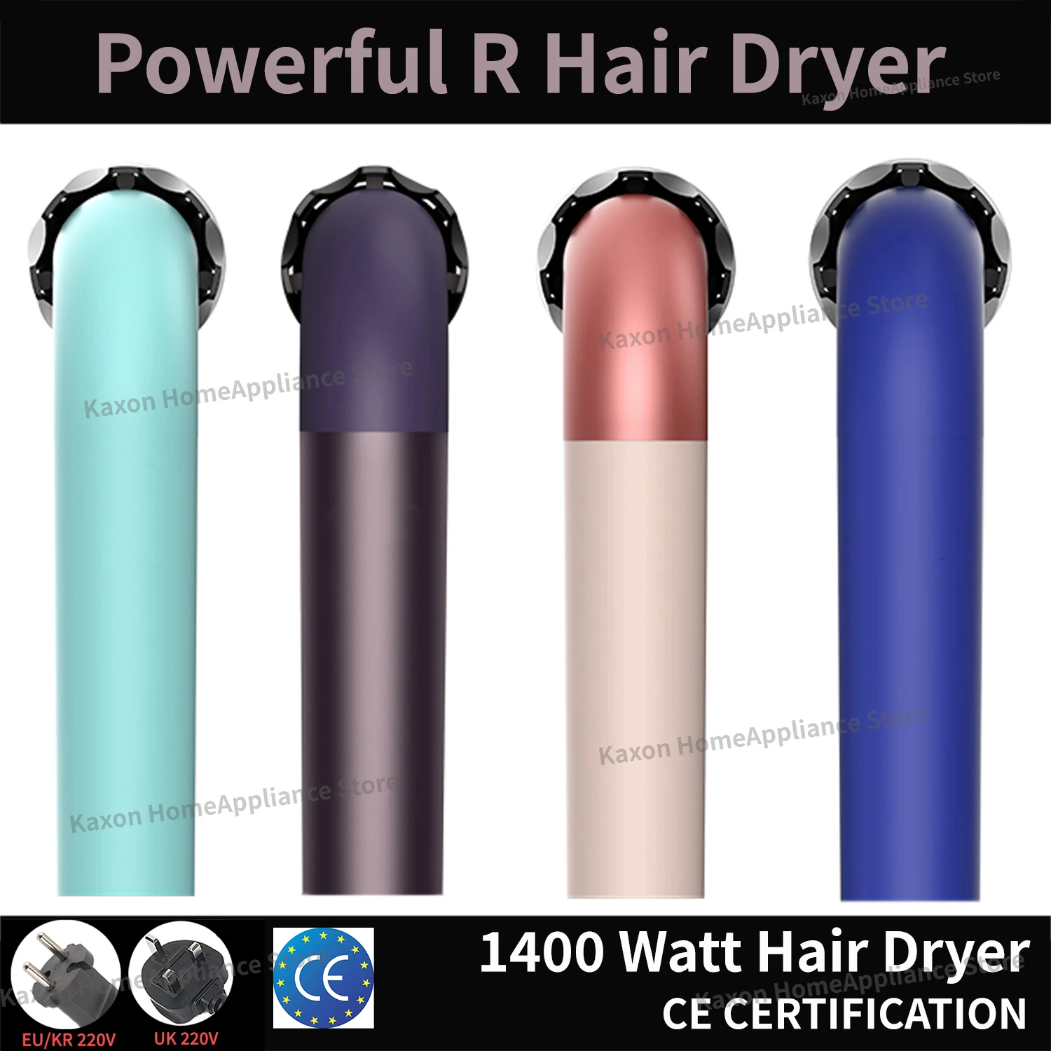 Super 1400W Ions Hair Dryer Hot&Cold Wind Temperature Control Smooth Dryer 2.7M Cord ecadora Para Cabello With Styling Diffuser