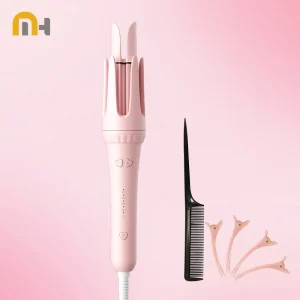 32mm Automatic Curling Iron with Negative Ion Ceramic Hair Care Buzzer Timer 4 Temperature Settings for Long Lasting Waves