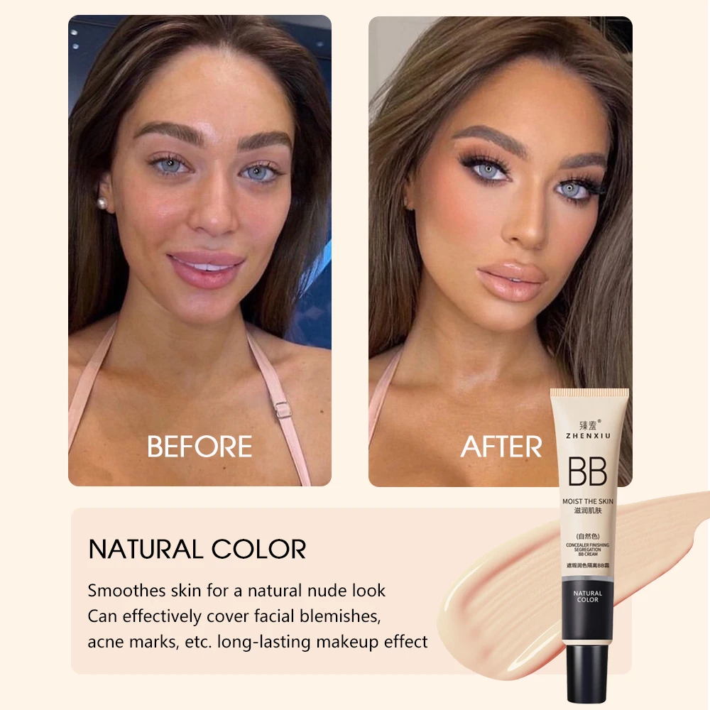 Liquid Foundation BB Cream Waterproof Face Eyes Dark Circles Scars Acne Cover Cream Whiten Oil-control Base Skin Makeup Cosmetic - Image 4