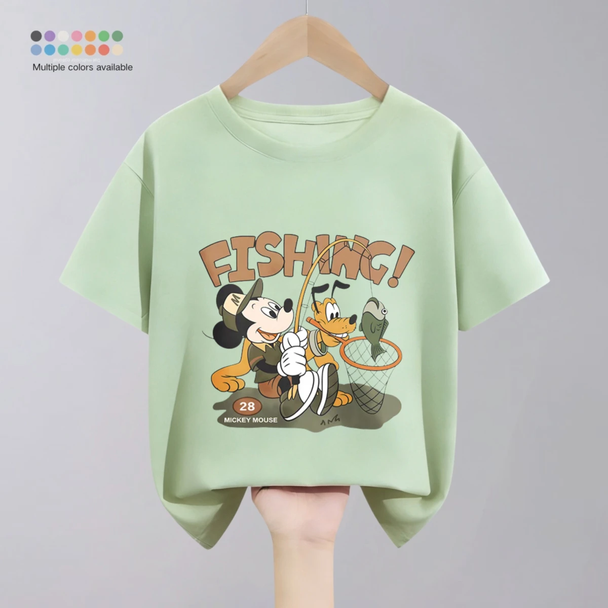 Mickey Mouse T-shirt For Kids Summer Clothing Printed Cartoon Cotton Short Sleeve Tops Tees Baby Girl And Boy Leisure T Shirts - Image 2