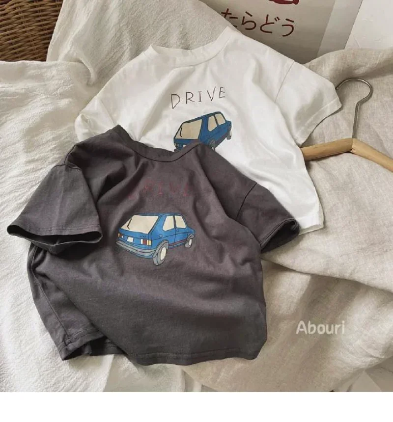 100% Cotton Half Sleeve T-shirt Boys Child 2024 Summer Baby Unisex Costume Sports Casual Tees Cartoon Car Trendy Pullover Shirt - Image 3