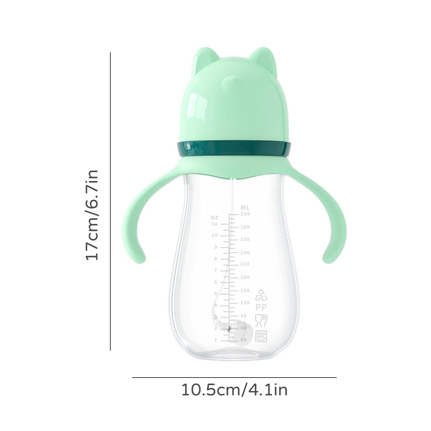 Newborn Cat Lid Wide Mouth PP Bottle, 240ml Baby Anti-flatulence Bottle, Thickened and Drop-proof, Inverted without Leakage - Image 6