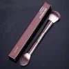 Makeup brush, powder brush, blush brush, loose powder brush, exquisite professional metal handle, double-head design, with box