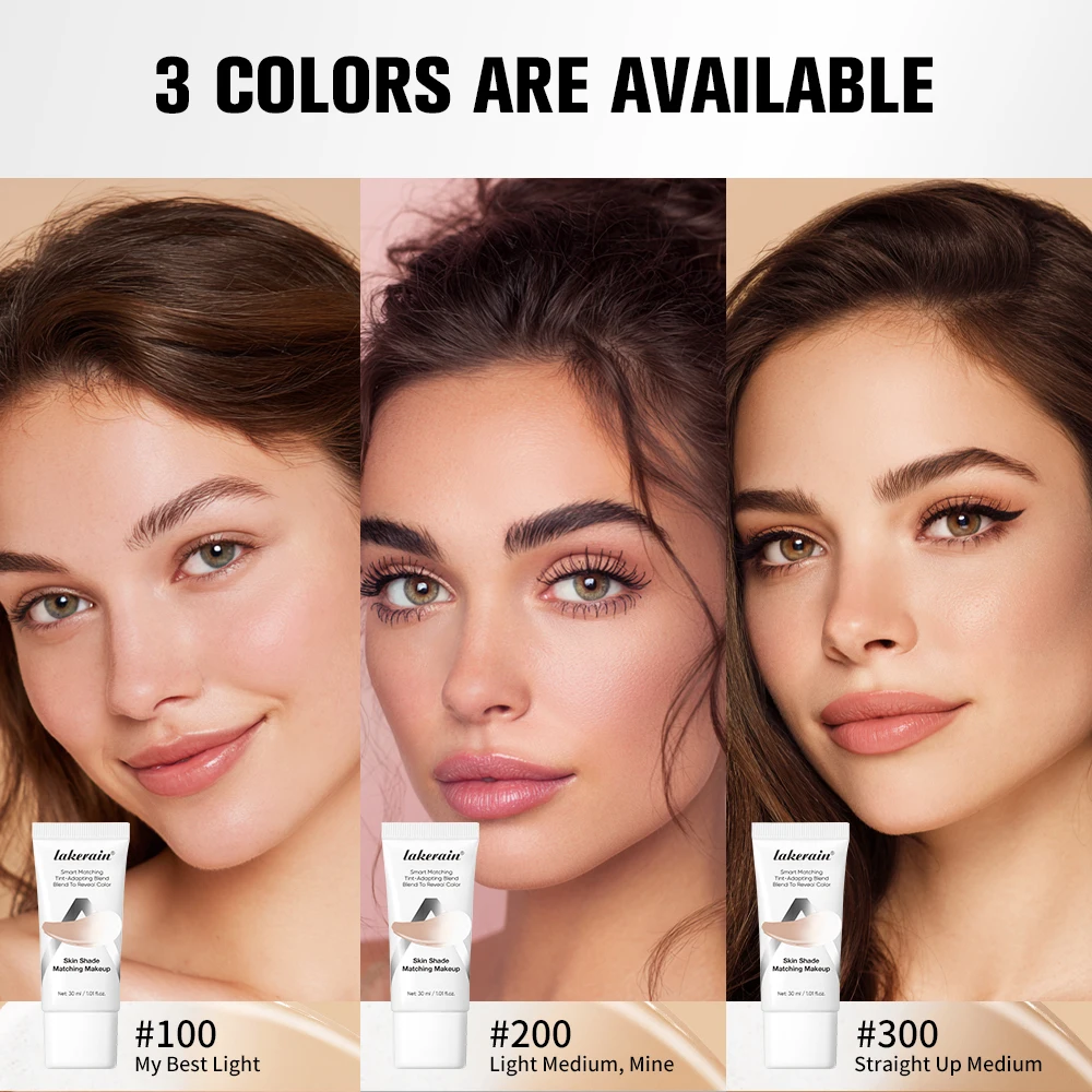 Liquid Foundation Light Coverage Skin Shade Matching Foundation SPF15 Moisturizing Even Toning Waterproof Natural Woman Makeup - Image 4