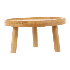 Round Wood Decorative Rack Solid Wood Flower Pots Vintage Indoor Garden Balcony Planter Stands Smooth Modern Planter