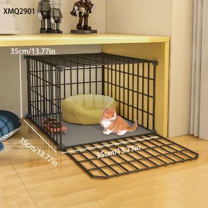Encrypted Cat Cage, Home Cat Villa with Large Free Space, Integrated Toilet, Two-Story Small Kitten Cat Cabinet