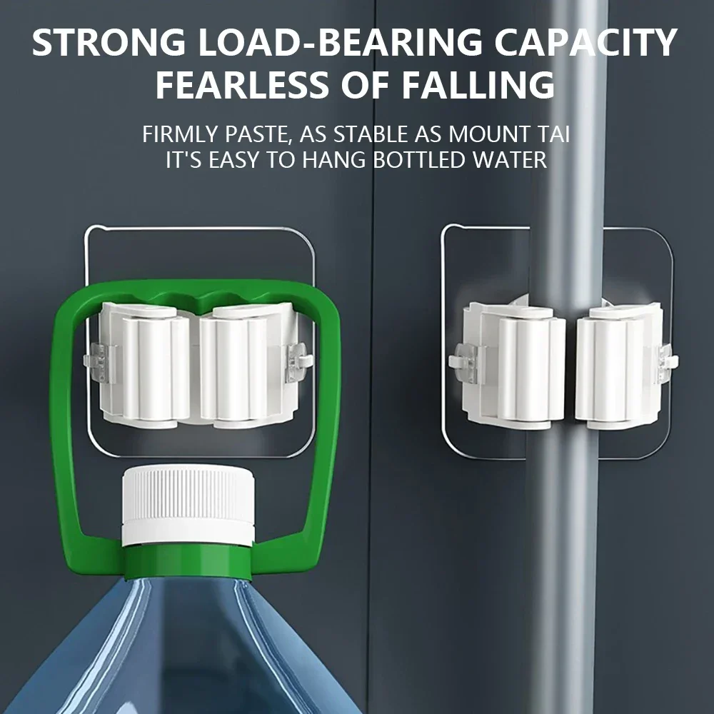 Mop Holder Self-adhesive Broom Stand Wall Mounted Mop Support Sweeping Brush Hook Storage Organizer Bathroom Kitchen Accessories - Image 3