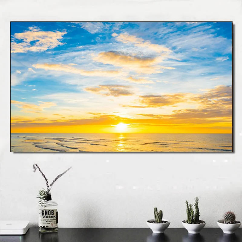 Sunsets Natural Sea Beach Landscape Poster and Prints Wall Art Picture canvas Painting Wall Art for Living Room Home Decoration - Image 2