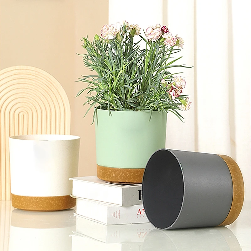 Self Watering Plant Pots Automatic Plastic Flowerpot Bottom Watering Planters with Saucer for Indoor Outdoor Plants Garden Decor