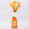 Vintage-Inspired Orange Juice Ceramic Vase Original Gloss Home Decor Ornament Unique Novelty Creative