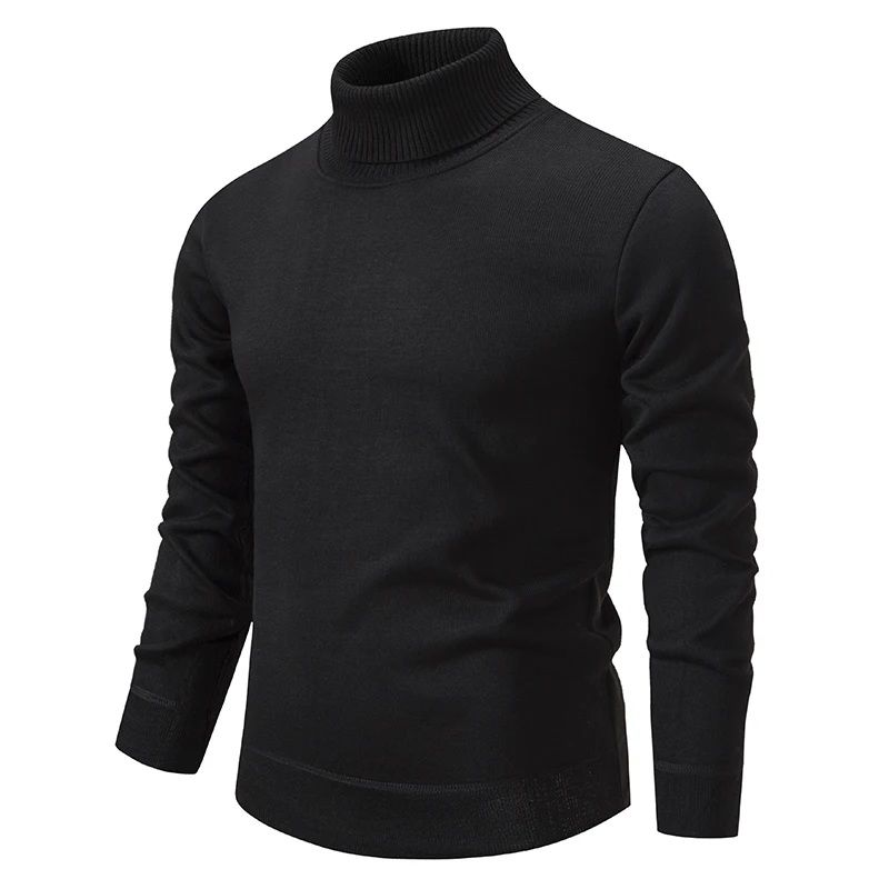 New Winter Turtleneck Sweater Thick Mens Casual Pullover Sweaters Solid Color Quality Warm Slim Turtleneck Sweaters Pullover Men - Image 6