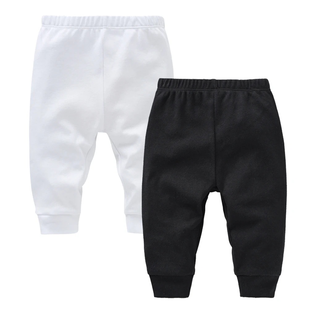 2 Pcs/lot Newborn Baby Boys Girls Long Pants 0-12 Months Solid Blue Design 100% Cotton Infant Trousers - Image 4