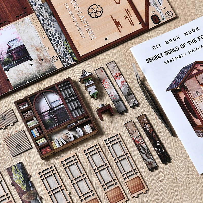 New Moss Lamp & Garden DIY Wooden Bookend 3D Puzzle - Hand Assembly Miniature House Model, Home Decor, Christmas Black Friday - Image 5