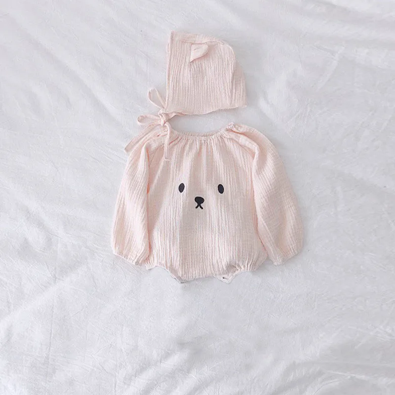 Newborn Baby Bodysuit With Hat Long Sleeve Organic Cotton Infant Girl Boy Clothing Photography Costumes Baby Girl Boy Clothes - Image 5