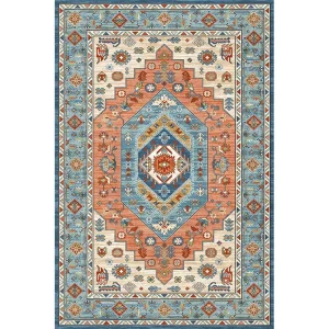 American Bohemian Ethnic Style Festive Red Carpet Living Room Sofa Bedroom Study Kitchen Entrance Door Mat Non-slip Decor Rug