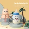 1pc 330ML Baby bottle with handle, anti bloating and anti fallingbaby PP multi-purpose bottle, panda pattern cute bottle