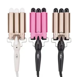 Professional Curling Ceramic Hair Curler Wave Waver Styling Tools Styler Wand Three Barrel Hair Curler Irons Automatic