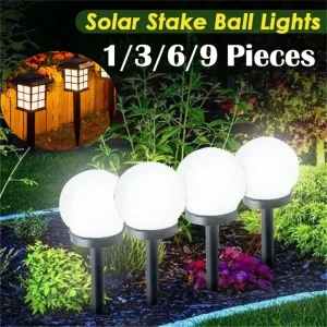 Heinast Solar LED Bulb Light Energy House Lamp Waterproof Outdoor Garden Light Street Solar Panel Ball Lights Lawn Yard Lamp