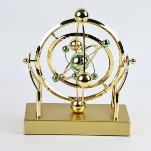 Celestial Orbit Pendulum Perpetual Motion Machine, Kinetic Art Desk Decor, Astronomy Model for Home Office, Rotating Sculpture