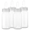 4Pcs Newborn Milk Bottle Disposable Baby Bottles 0-3 Months with Scale Infant Feeding Bottle for Travel Outdoor Use