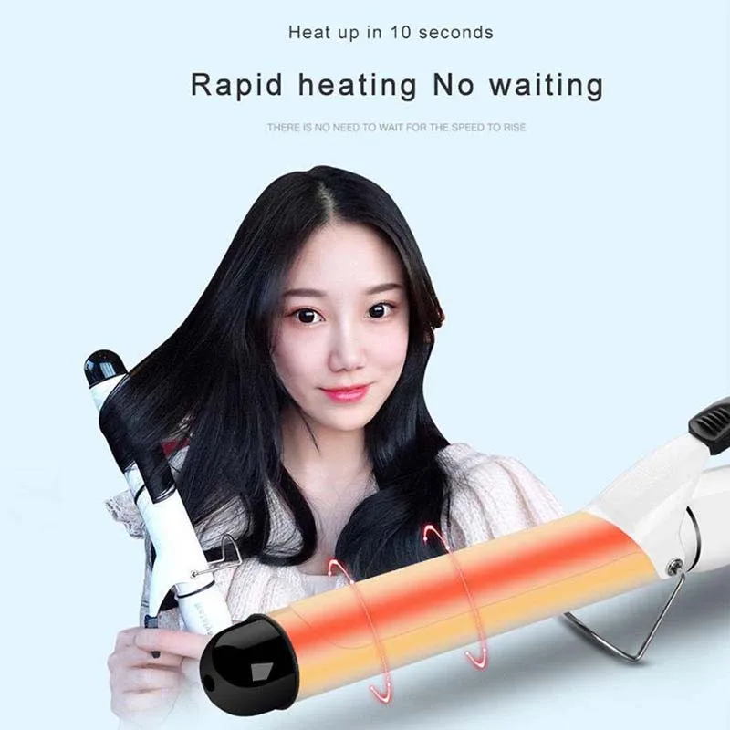 Professional Big Wavy Hair Curler Quick Heating Up Electric Nano Ceramic Curler 25Mm Curler Professional Curler Styling Tool - Image 3