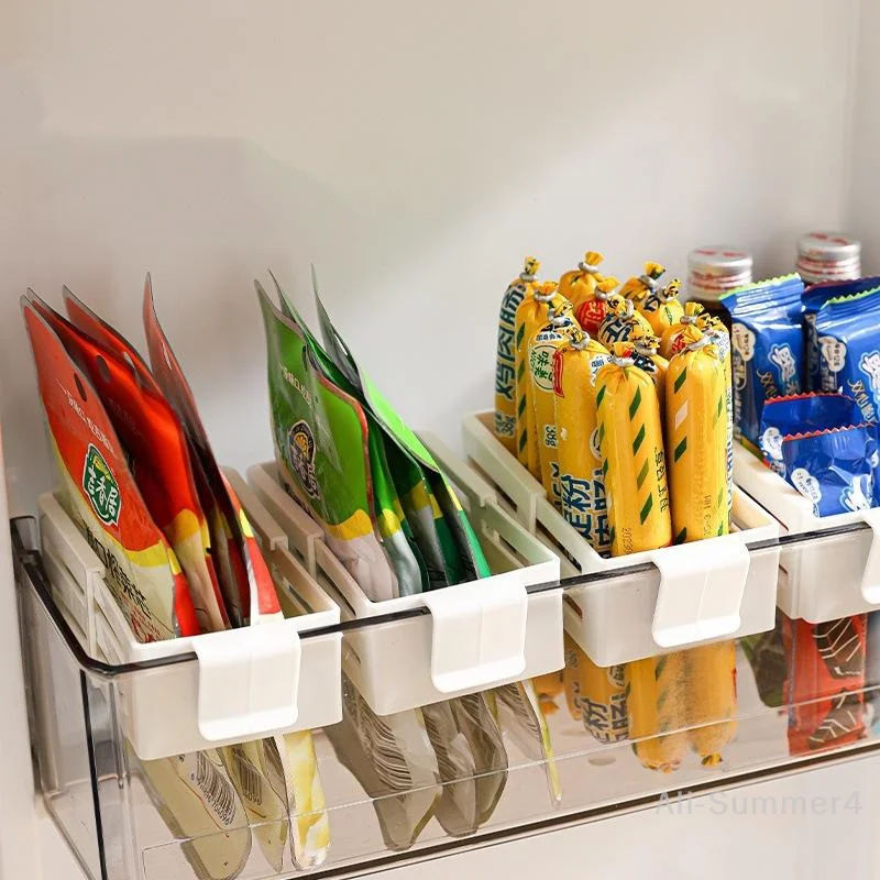 Refrigerator Side Door Sorting Partition Card Buckle Kitchen Bedroom Storage Storage Sorting Box Space Division - Image 4
