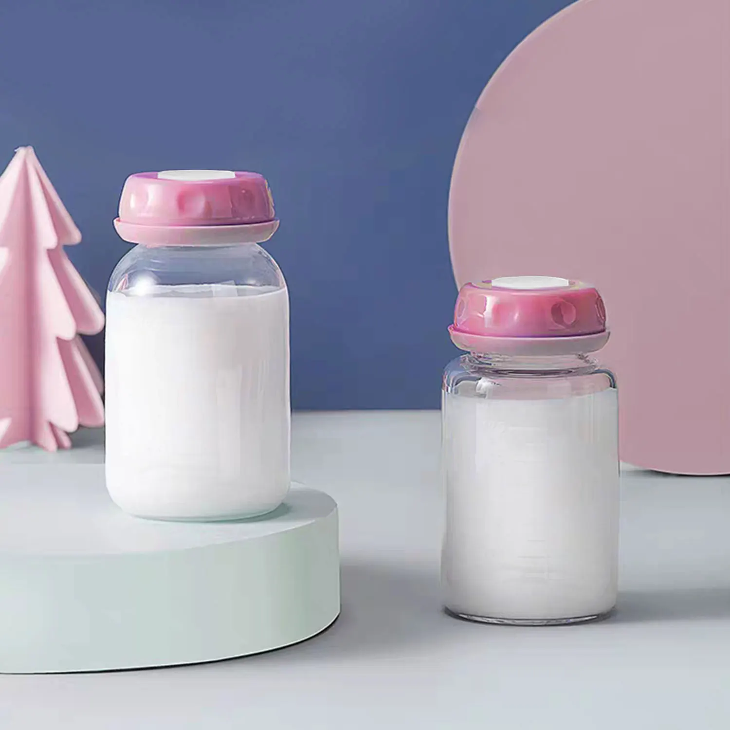 125ml Baby PP Fresh Bottle, Refrigerated Bottle, Breastmilk Bottle, Drop-proof & Leak-proof Wide-mouth Mug - Image 2