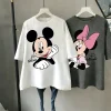 Disney Minnie Mouse T Shirt Women Man Cotton Short Sleeve Tops Oversized Graphic Tee Summer Casual Tops 2026 Y2k Couple Unisex