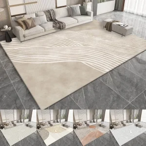 Nordic Cream Washable Carpet - Super Soft Large Area Rug for Living Room Sofa Bedroom Ins Style Home Decor Fashionable Hot Sale