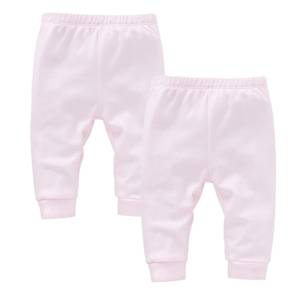 Kavkas Baby Boy Girls Long Pants 2 Pcs/lot 0-12 Months 100% Cotton Solid White Trousers Newborn Soft Clothing - Image 6
